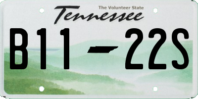 TN license plate B1122S