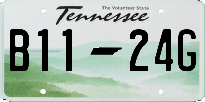 TN license plate B1124G