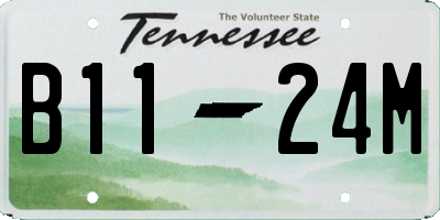 TN license plate B1124M
