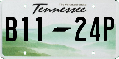 TN license plate B1124P