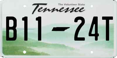 TN license plate B1124T