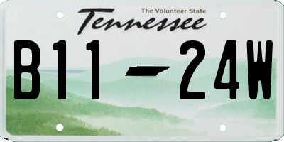 TN license plate B1124W