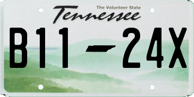 TN license plate B1124X