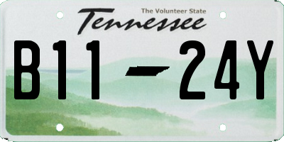 TN license plate B1124Y