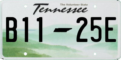 TN license plate B1125E