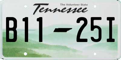 TN license plate B1125I