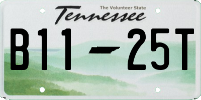 TN license plate B1125T