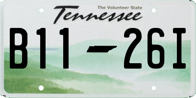 TN license plate B1126I