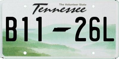 TN license plate B1126L