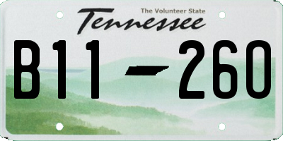 TN license plate B1126O