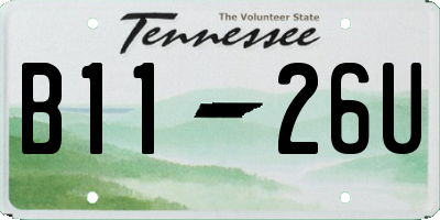 TN license plate B1126U