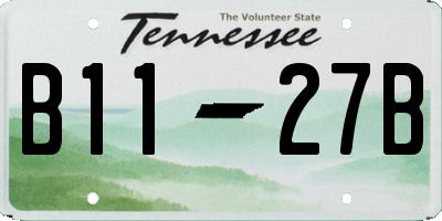 TN license plate B1127B