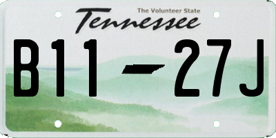 TN license plate B1127J
