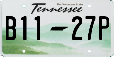 TN license plate B1127P