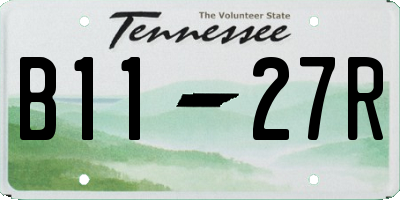 TN license plate B1127R