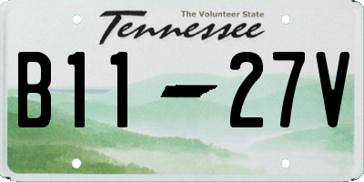 TN license plate B1127V