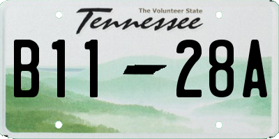 TN license plate B1128A
