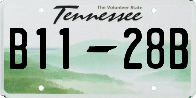 TN license plate B1128B