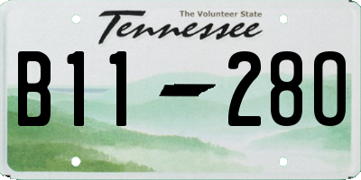 TN license plate B1128O