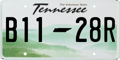 TN license plate B1128R