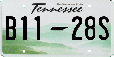 TN license plate B1128S