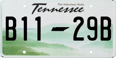 TN license plate B1129B