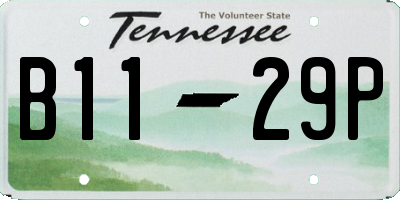 TN license plate B1129P