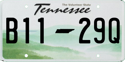 TN license plate B1129Q