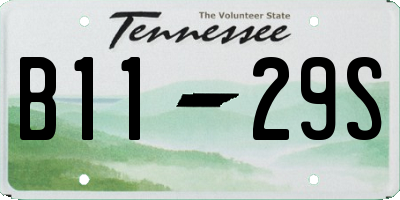 TN license plate B1129S