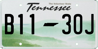 TN license plate B1130J