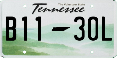 TN license plate B1130L