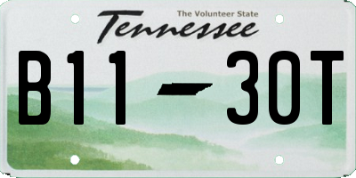 TN license plate B1130T