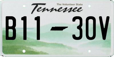 TN license plate B1130V