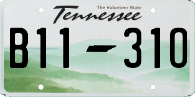 TN license plate B1131O