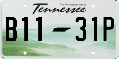 TN license plate B1131P