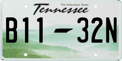 TN license plate B1132N