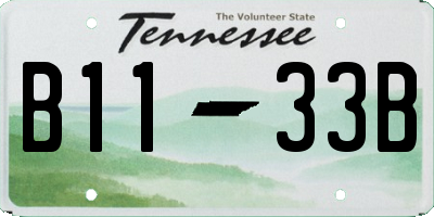 TN license plate B1133B