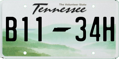 TN license plate B1134H