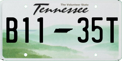 TN license plate B1135T