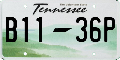 TN license plate B1136P