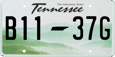 TN license plate B1137G