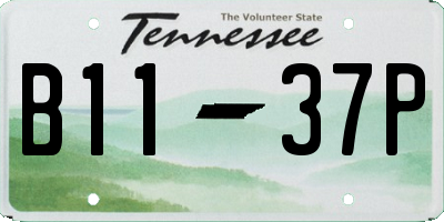 TN license plate B1137P