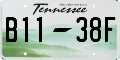 TN license plate B1138F