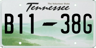 TN license plate B1138G