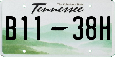 TN license plate B1138H