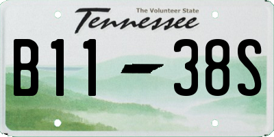 TN license plate B1138S