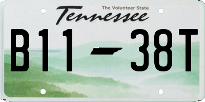 TN license plate B1138T