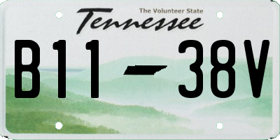 TN license plate B1138V