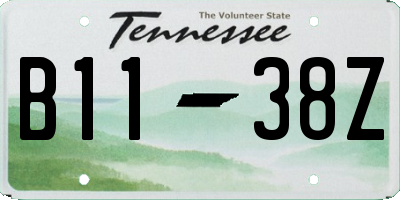 TN license plate B1138Z