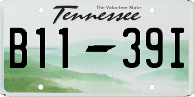 TN license plate B1139I